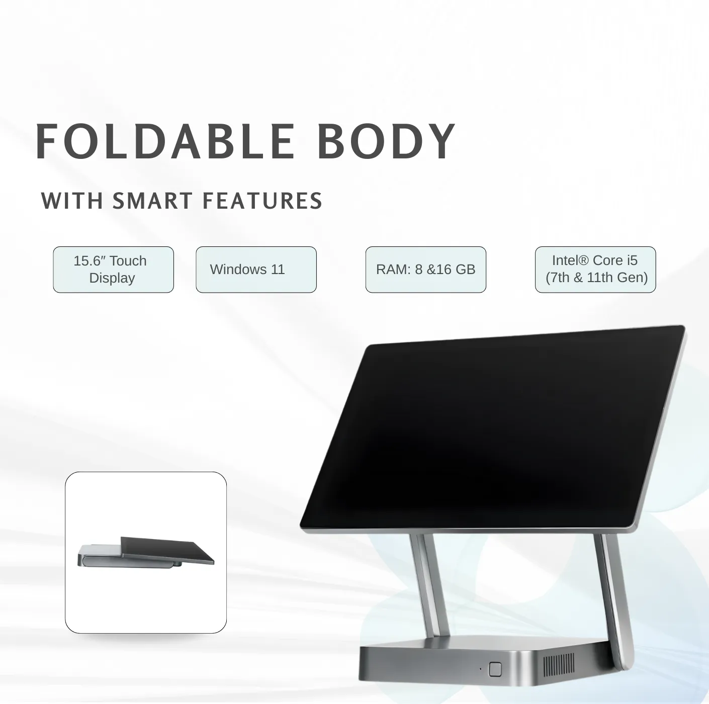 Foldable body terminal
